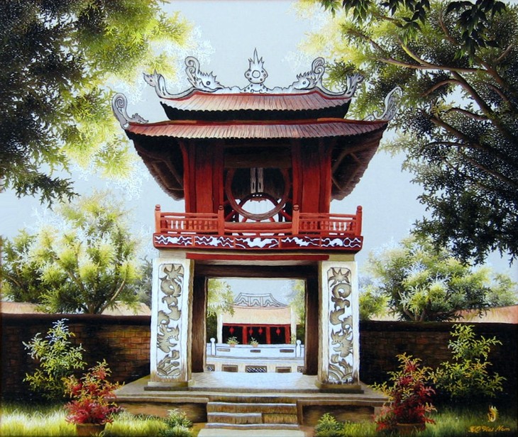 Temple of Literature featured in an exhibition in Hanoi - ảnh 1